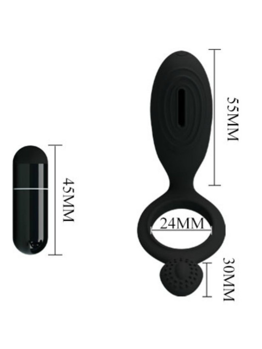 ANILLO VIBRADOR ETHEL CON ESTIMULADOR CLITORIAL DE LA MARCA PRETTY LOVE MALE
