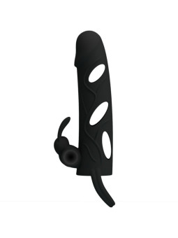 FUNDA SILICONA VIBRADORA 14 CM CON ESTIMULACIÓN CLITORIAL DE LA MARCA PRETTY LOVE MALE