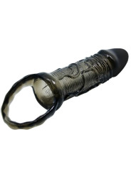 FUNDA EXTENSORA PENE CON STRAP TESTICULAR NEGRO 13.5 CM DE LA MARCA BAILE FOR HIM