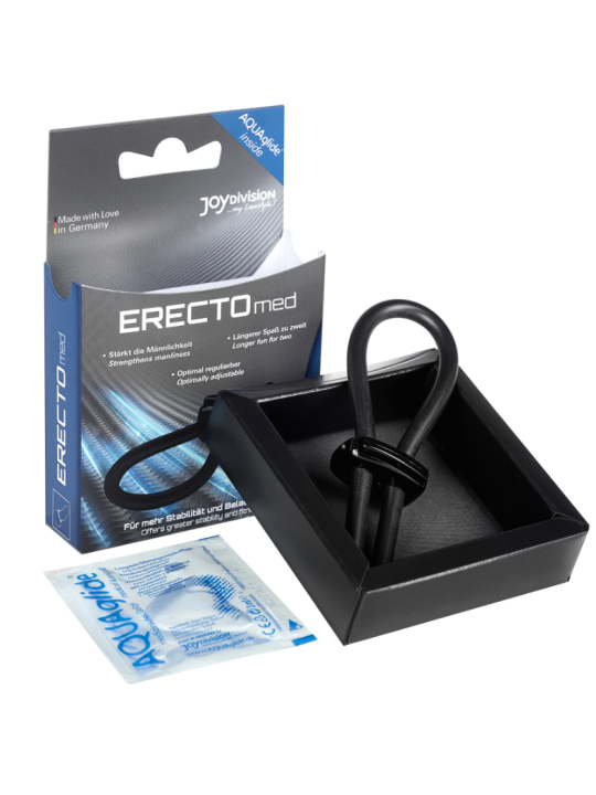 ANILLO ERÉCTIL SILICONA NEGRO - PROLONGA ERECCIÓN DE LA MARCA JOYDIVISION POTENZDUO