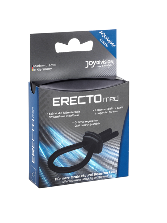 ANILLO ERÉCTIL SILICONA NEGRO - PROLONGA ERECCIÓN DE LA MARCA JOYDIVISION POTENZDUO