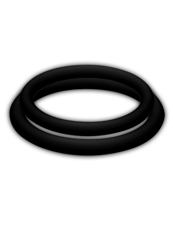 ANILLO POTENCIADOR ERÉCTIL NEGRO TALLA M - 2 UNIDADES DE LA MARCA JOYDIVISION POTENZDUO