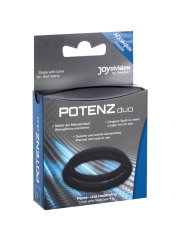 ANILLO POTENCIADOR ERÉCTIL NEGRO TALLA M - 2 UNIDADES DE LA MARCA JOYDIVISION POTENZDUO