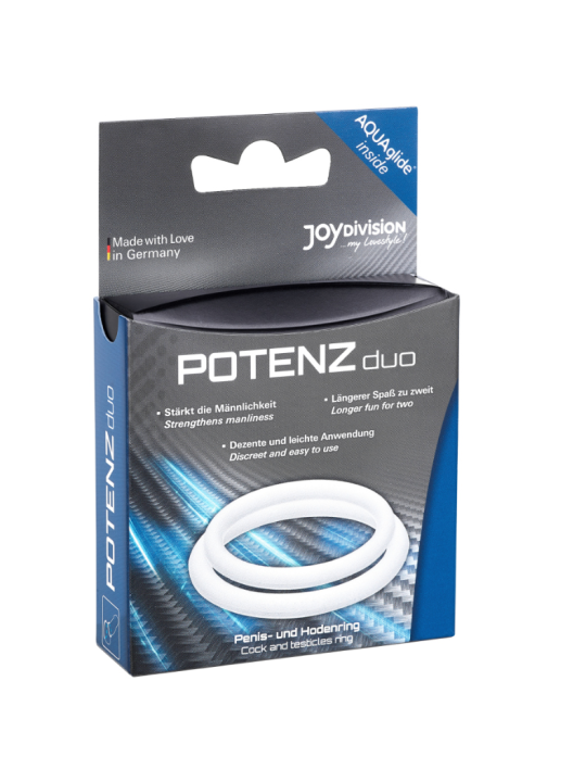 ANILLO POTENZ ERECCIÓN M - 2 UNIDADES + LUBRICANTE DE LA MARCA JOYDIVISION POTENZDUO