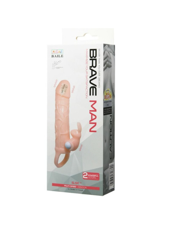 FUNDA PENE CON VIBRADOR RABBIT 16.5 CM - BRAVE MAN DE LA MARCA BAILE FOR HIM