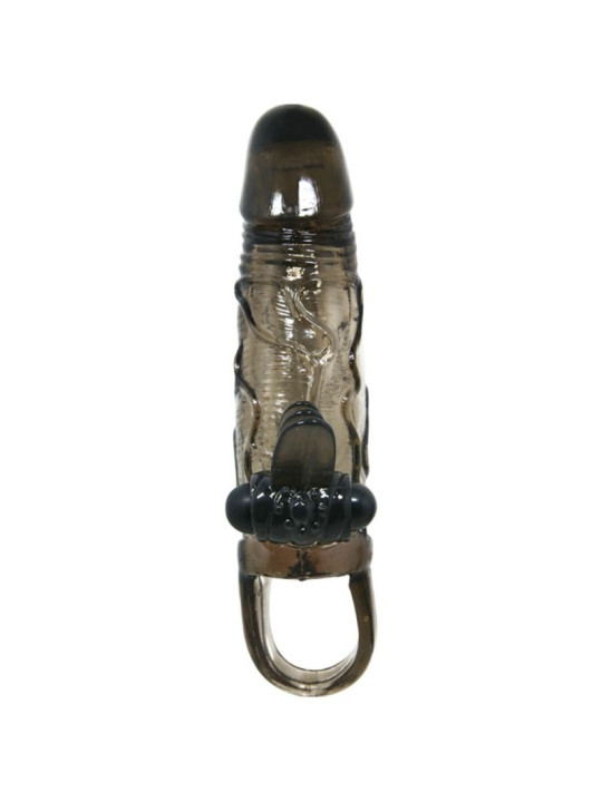 FUNDA PENE VIBRADOR ANAL Y CLITORIS BRAVE MAN 16.5 CM NEGRO DE LA MARCA BAILE FOR HIM