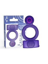 ANILLO VIBRADOR DOBLE PLACER LILA CON BOLA ESTIMULANTE DE LA MARCA CASUAL LOVE