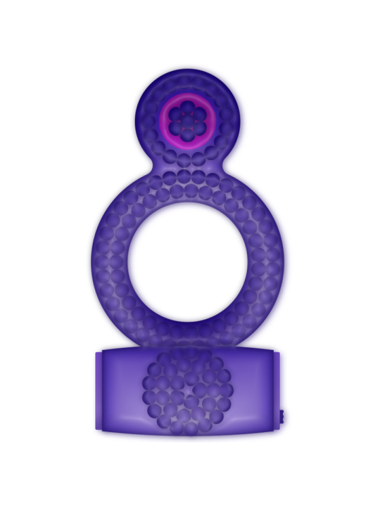 ANILLO VIBRADOR DOBLE PLACER LILA CON BOLA ESTIMULANTE DE LA MARCA CASUAL LOVE