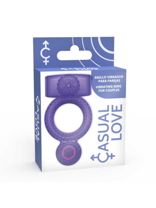 ANILLO VIBRADOR DOBLE PLACER LILA CON BOLA ESTIMULANTE DE LA MARCA CASUAL LOVE