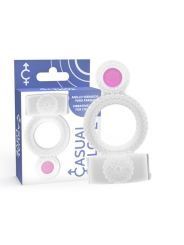 ANILLO VIBRADOR DOBLE PLACER CON BOLA ESTIMULANTE DE LA MARCA CASUAL LOVE