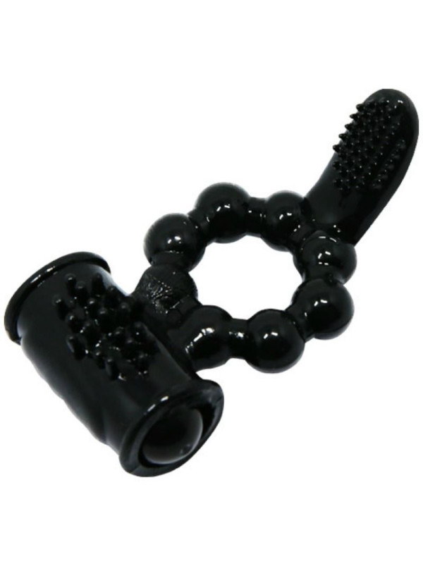 ANILLO VIBRADOR DOBLE ESTIMULADOR CLITORIS Y PENE DE LA MARCA BAILE FOR HIM