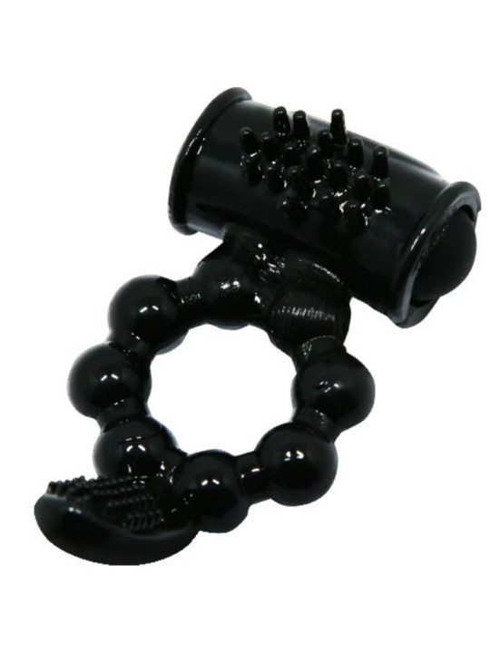 ANILLO VIBRADOR DOBLE ESTIMULADOR CLITORIS Y PENE DE LA MARCA BAILE FOR HIM