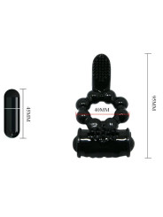 ANILLO VIBRADOR DOBLE ESTIMULADOR CLITORIS Y PENE DE LA MARCA BAILE FOR HIM
