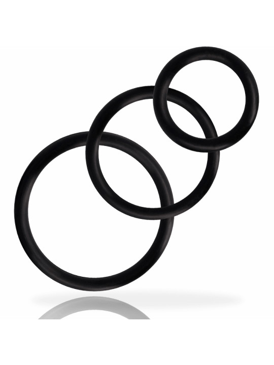 KIT 3 ANILLOS PENE NEGRO ADDICTED TOYS DE LA MARCA ADDICTED TOYS