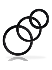 KIT 3 ANILLOS PENE NEGRO ADDICTED TOYS DE LA MARCA ADDICTED TOYS