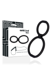 ANILLO AJUSTABLE DE SILICONA PARA PENE Y TESTÍCULOS DE LA MARCA ADDICTED TOYS
