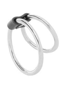 ANILLO DOBLE METÁLICO PARA PENE - RETARDA EYACULACIÓN DE LA MARCA DARKNESS SENSATIONS