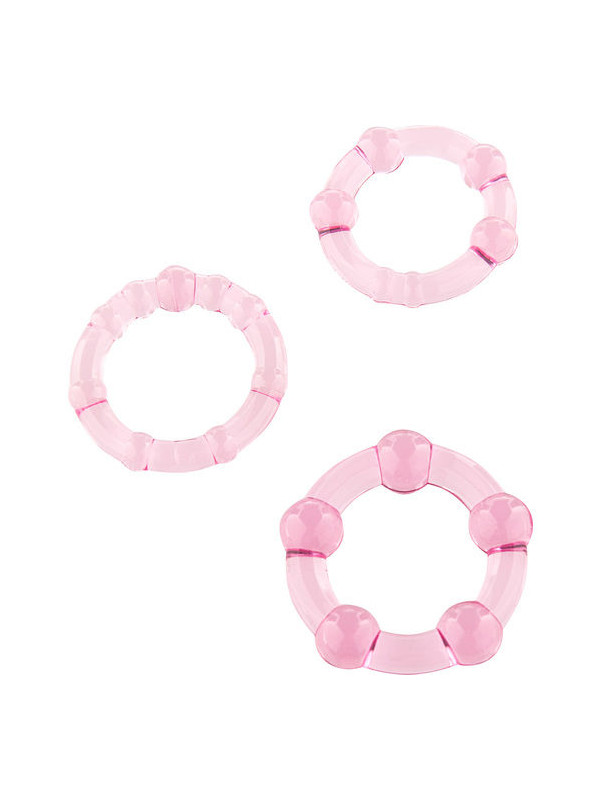 ANILLOS PENE SILICONA 3 TAMAÑOS - RETARDA EYACULACIÓN DE LA MARCA SEVEN CREATIONS