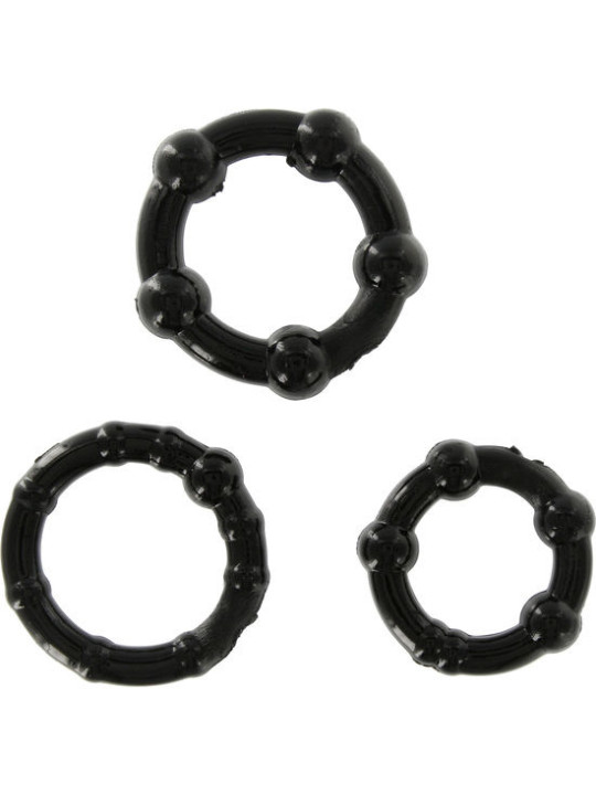 ANILLOS DE SILICONA PARA PENE - KIT DE 3 TAMAÑOS DE LA MARCA SEVEN CREATIONS