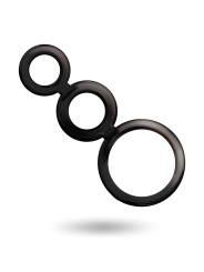 SET 3 ANILLOS PENE Y TESTÍCULOS AHUMADOS PLACER INTENSO DE LA MARCA ADDICTED TOYS