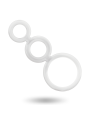 SET 3 ANILLOS PENE TESTICULOS PLACER INTENSO CLEAR DE LA MARCA ADDICTED TOYS