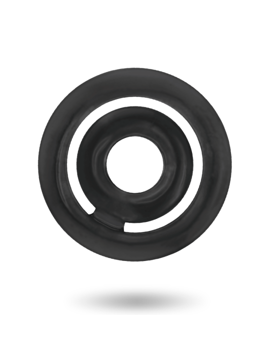 SET 2 ANILLOS PENE SILICONA NEGRO POTENZ DE LA MARCA ADDICTED TOYS