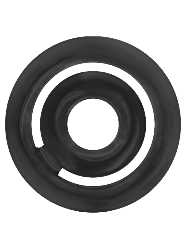 SET 2 ANILLOS PENE SILICONA NEGRO POTENZ DE LA MARCA ADDICTED TOYS