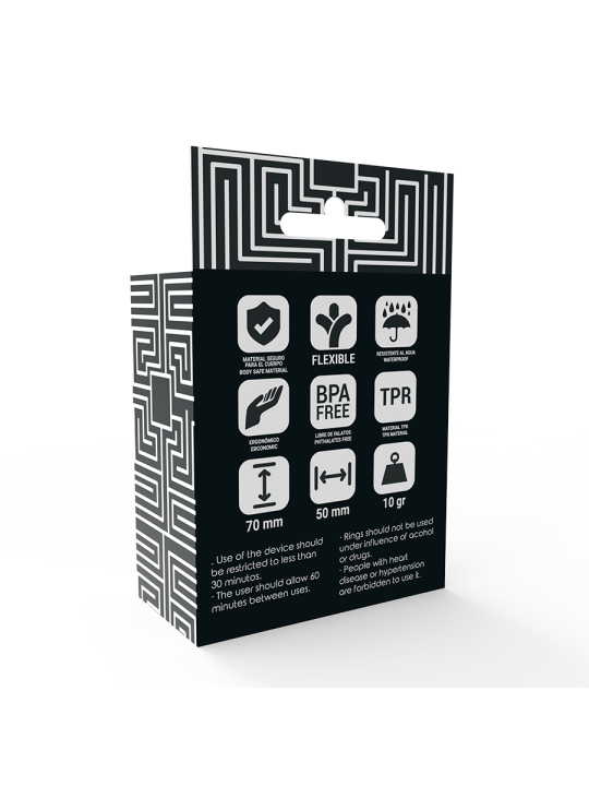 SET 2 ANILLOS PENE SILICONA NEGRO POTENZ DE LA MARCA ADDICTED TOYS