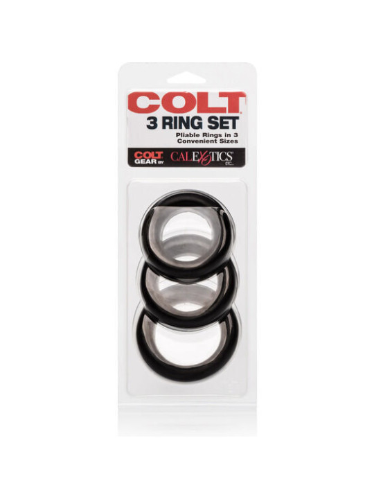 SET 3 ANILLOS PENIANOS DE SILICONA ERÓTICA DE LA MARCA CALEXOTICS
