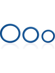 SET 3 ANILLOS ERECCIÓN SEXUAL SILICONA SUAVE DE LA MARCA CALEXOTICS