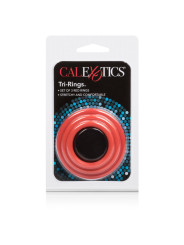 SET 3 ANILLOS ERECCIÓN SILICONA - CONTROL EYACULACIÓN DE LA MARCA CALEXOTICS