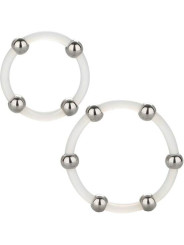 ANILLO DE SILICONA CON CUENTAS DE ACERO - KIT 2 UDS DE LA MARCA CALEXOTICS