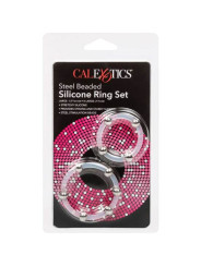 ANILLO DE SILICONA CON CUENTAS DE ACERO - KIT 2 UDS DE LA MARCA CALEXOTICS