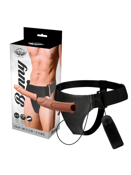 ARNÉS HUECO BENNY CON VIBRADOR 15 CM - TPR SEGURO DE LA MARCA HARNESS ATTRACTION