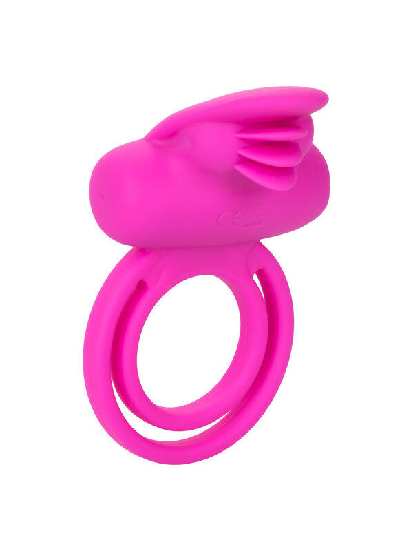 ANILLO VIBRADOR DOBLE CLÍTORIS SILICONA 7 MODOS RECARGABLE DE LA MARCA CALEXOTICS