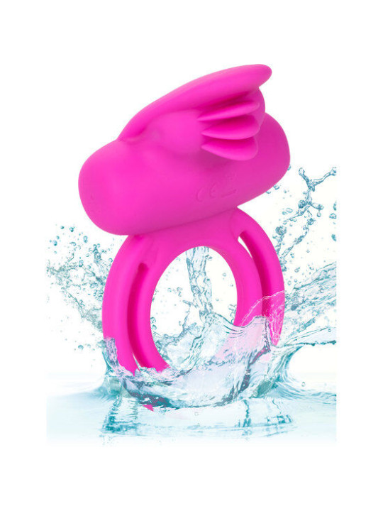 ANILLO VIBRADOR DOBLE CLÍTORIS SILICONA 7 MODOS RECARGABLE DE LA MARCA CALEXOTICS