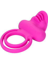 ANILLO VIBRADOR DOBLE CLÍTORIS SILICONA 7 MODOS RECARGABLE DE LA MARCA CALEXOTICS