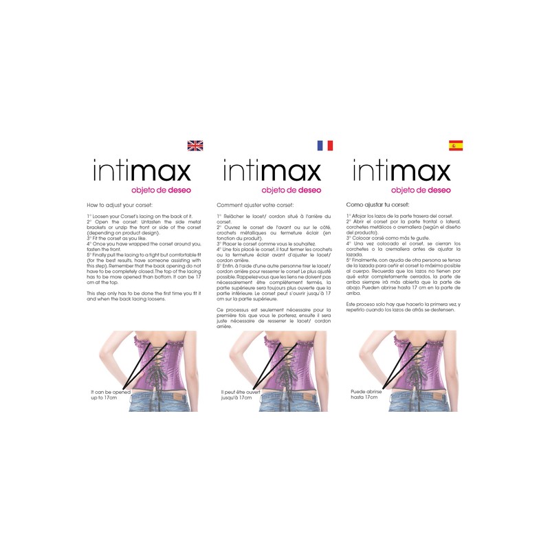 INTIMAX CORSET NEGRO TIRANTES de la marca INTIMAX