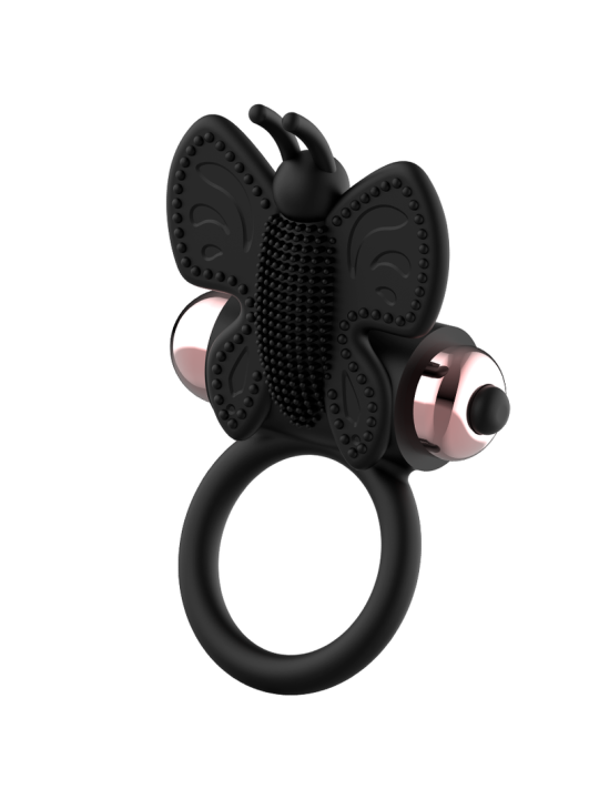 ANILLO VIBRADOR MARIPOSA NEGRO/GOLD COQUETTE CHIC DE LA MARCA COQUETTE TOYS