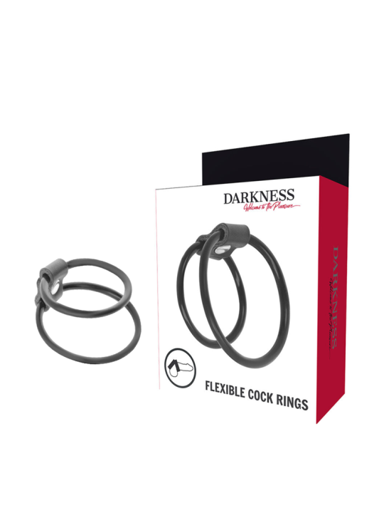 ANILLO PENE TESTICULAR POTENCIADOR DARKNESS DE LA MARCA DARKNESS BONDAGE