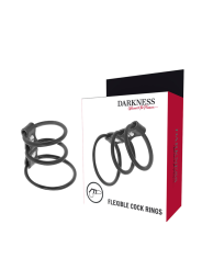 ANILLAS PENE FLEXIBLES SET 3 UNIDADES DARKNESS DE LA MARCA DARKNESS BONDAGE