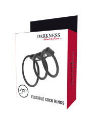 ANILLAS PENE FLEXIBLES SET 3 UNIDADES DARKNESS DE LA MARCA DARKNESS BONDAGE