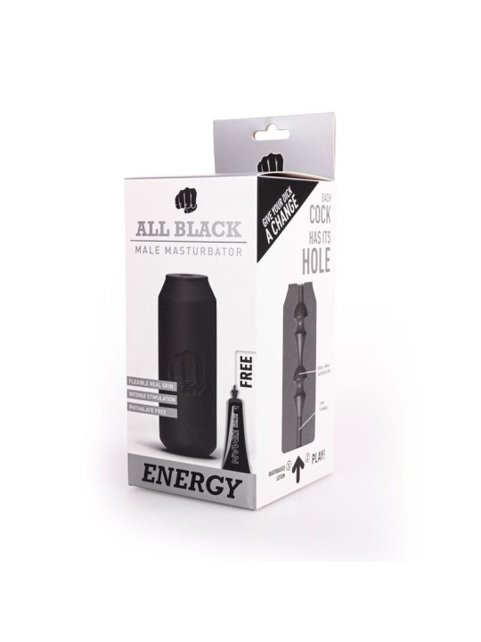 MASTURBADOR PREMIUM ALLBLACK - TEXTURA INTERIOR REALISTA DE LA MARCA ALL BLACK
