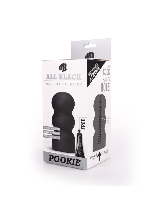 MASTURBADOR PREMIUM ALLBLACK POOKIE 17CM DE LA MARCA ALL BLACK