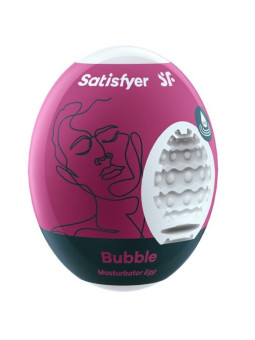HUEVO MASTURBADOR BUBBLE HYDRO-ACTIVE SIN LUBRICANTE DE LA MARCA SATISFYER EGGS
