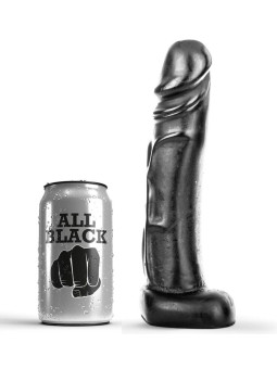 DILDO REALISTA NEGRO 22 CM - SUAVE, FLEXIBLE Y ERÓTICO DE LA MARCA ALL BLACK
