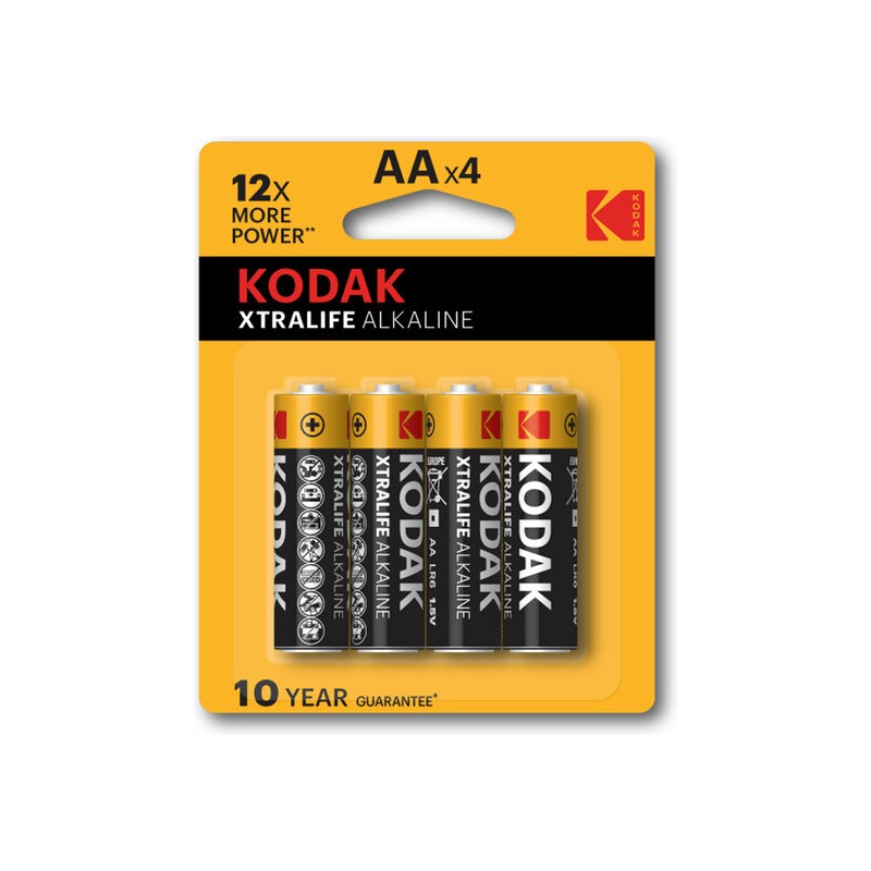 KODAK XTRALIFE ALKALINE AA - 4UDS de la marca KODAK