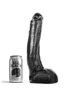 DILDO REALISTA 29 CM CURVADO PVC ALL BLACK DE LA MARCA ALL BLACK