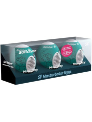 HUEVOS MASTURBADORES HYDRO-ACTIVE NAUGHTY X3 DE LA MARCA SATISFYER EGGS