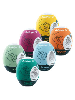 PACK 6 HUEVOS MASTURBADORES HYDRO-ACTIVE SATISFYER DE LA MARCA SATISFYER EGGS